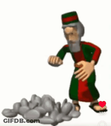 Cartoon Character In Front Of House At Night GIF