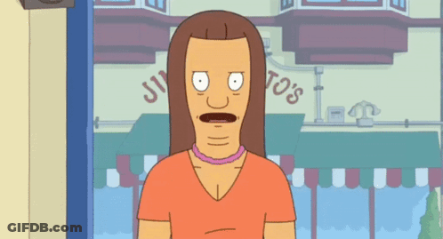 Cartoon Character In Front Of Jim's Restaurant GIF