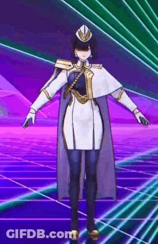 Cartoon Character In Front Of Neon Background GIF