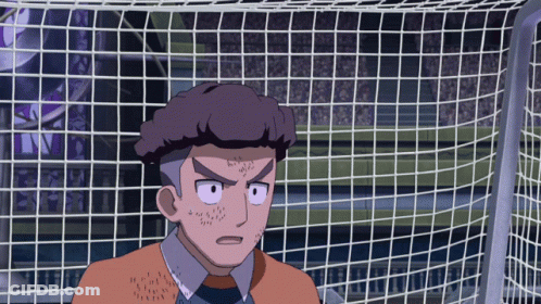 Cartoon Character In Front Of Net GIF