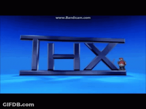 Cartoon Character In Front Of THX Logo GIF