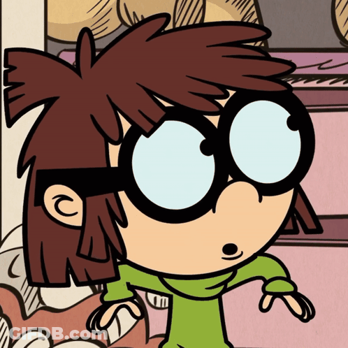 Cartoon Character In Glasses And Green Sweater GIF