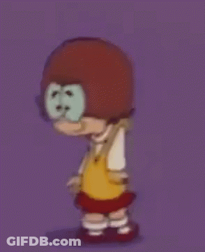 Cartoon Character In Glasses And Yellow Vest GIF