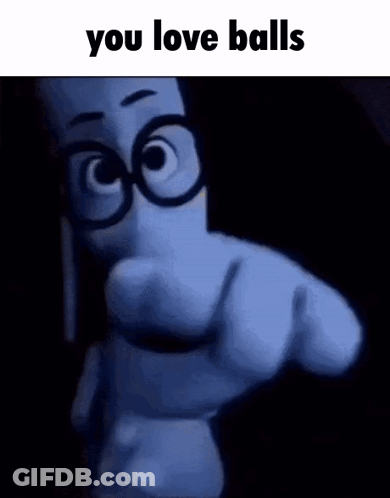 Cartoon Character In Glasses Pointing At Camera GIF