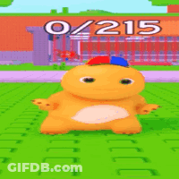 Cartoon Character In Grass Score 0/215 GIF