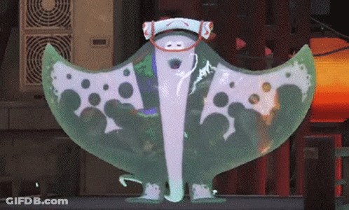 Cartoon Character In Green Cape And White Hat With S GIF