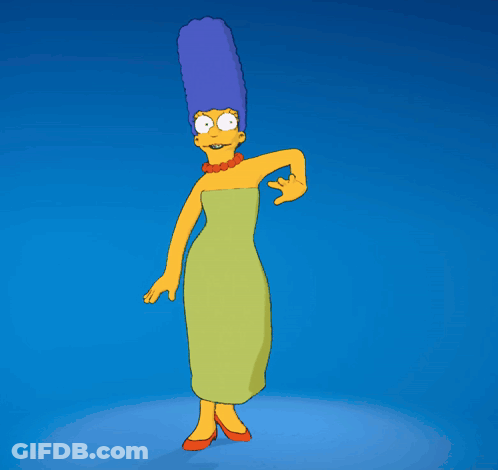 Cartoon Character In Green Dress Dancing GIF