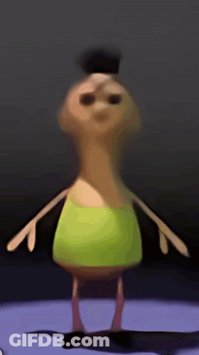 Cartoon Character In Green Dress With Bun GIF