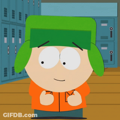 Cartoon Character In Green Hat By Lockers GIF