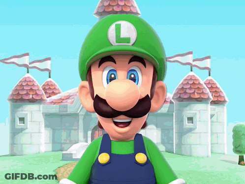 Cartoon Character In Green Hat With Letter L GIF