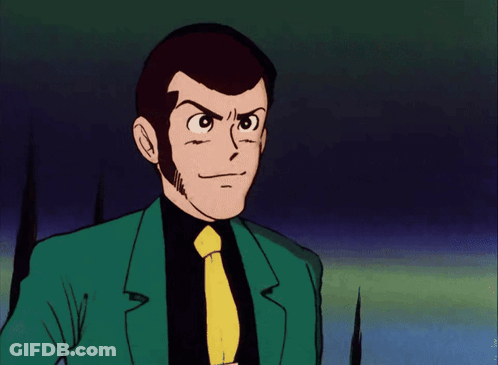 Cartoon Character In Green Jacket And Black Shirt GIF