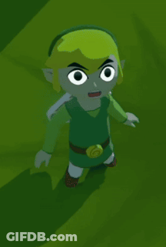 Cartoon Character In Green Outfit Gold Buckle GIF