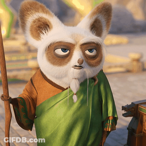 Cartoon Character In Green Robe And Beard GIF