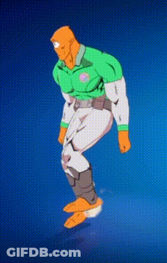 Cartoon Character In Green Shirt And White Pants GIF