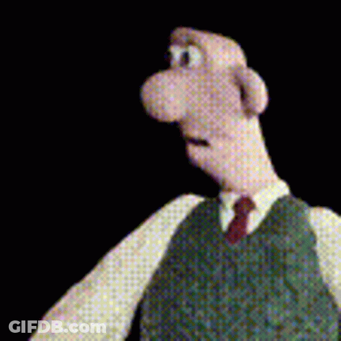 Cartoon Character In Green Vest And White Shirt GIF