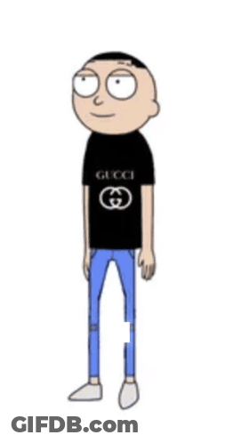 Cartoon Character In Gucci Shirt GIF