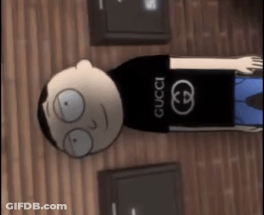 Cartoon Character In Gucci Shirt GIF