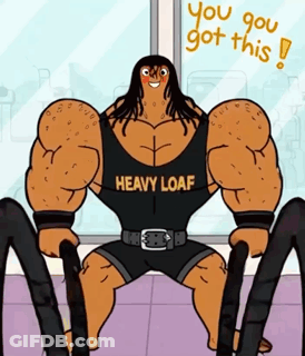 Cartoon Character In Heavy Loaf Tank Top GIF