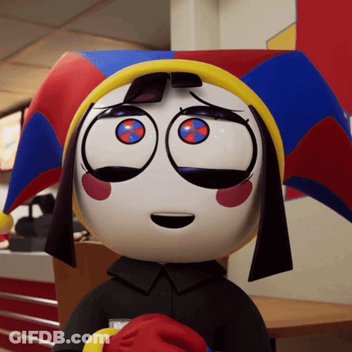 Cartoon Character In Jester Hat With Smiley Face GIF