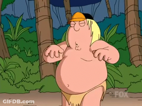 Cartoon Character In Jungle With Yellow Hat Bikini GIF