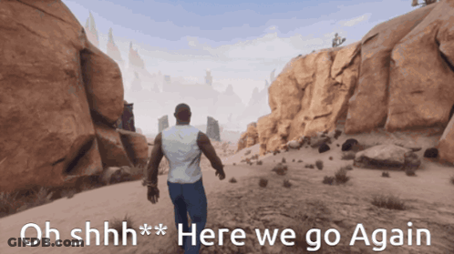 Cartoon Character In Messy Bedroom Saying Here We Go Again GIF