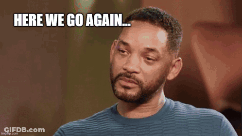 Cartoon Character In Messy Bedroom Saying Here We Go Again GIF