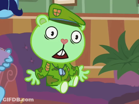 Cartoon Character In Military Uniform GIF