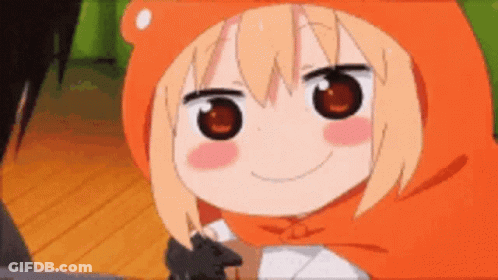 Cartoon Character In Orange Hood Holding Gun GIF
