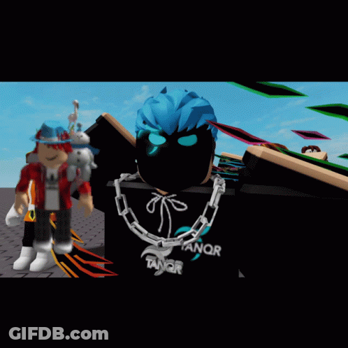 Cartoon Character In Orange Vest And Blue Face Mask GIF