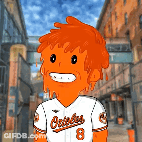 Cartoon Character In Orioles Jersey GIF
