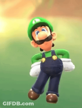 Cartoon Character In Overalls And Green Hat GIF