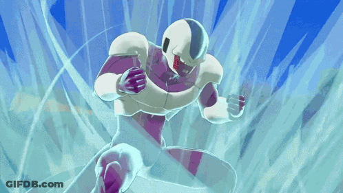 Cartoon Character In Purple And White Surrounded By Blue Lightning GIF