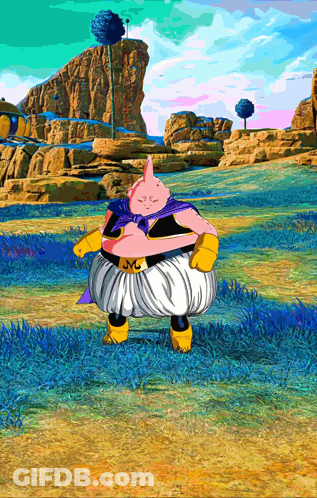 Cartoon Character In Purple Cape With JVC Belt GIF