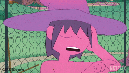 Cartoon Character In Purple Hat Behind Fence Saying Netflix GIF