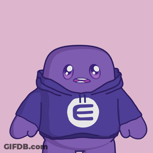 Cartoon Character In Purple Hoodie We're So GIF