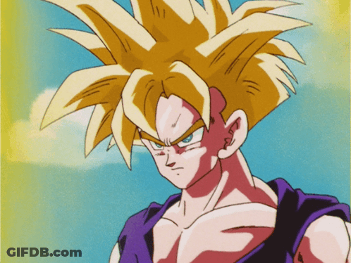 Cartoon Character In Purple Shirt And Yellow Hair GIF