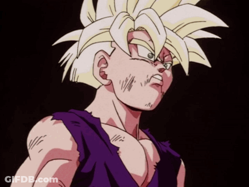 Cartoon Character In Purple Shirt With Yellow Hair GIF