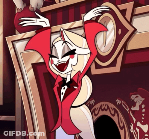 Cartoon Character In Red And White Suit GIF