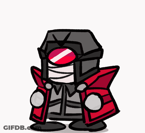 Cartoon Character In Red Coat And Hat GIF