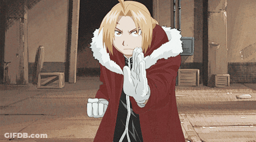 Cartoon Character In Red Coat Making Stop Gesture GIF