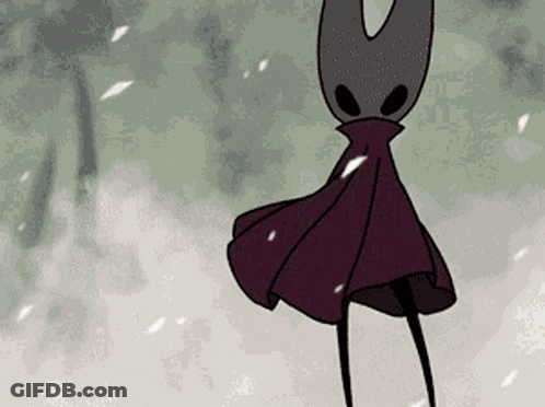 Cartoon Character In Red Dress And Cape Standing In Snow GIF