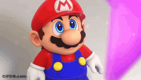Cartoon Character In Red Hat And Blue Overalls GIF