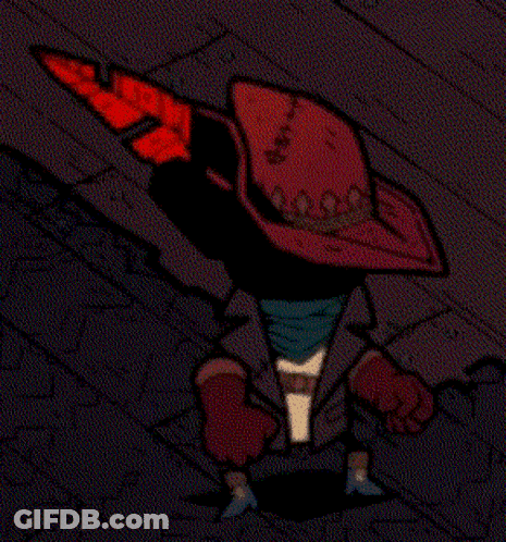 Cartoon Character In Red Hat And Gloves GIF