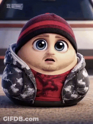 Cartoon Character In Red Hat And Gray Jacket GIF