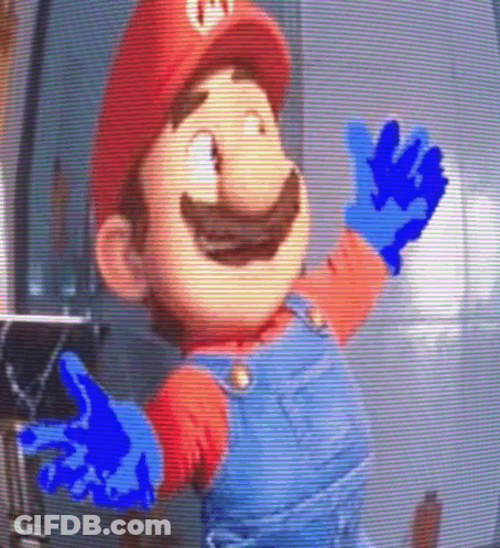 Cartoon Character In Red Hat And Overalls GIF
