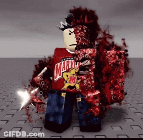 Cartoon Character In Red Maryland Shirt GIF