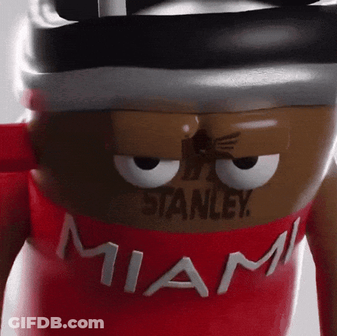 Cartoon Character In Red Shirt With Miami GIF