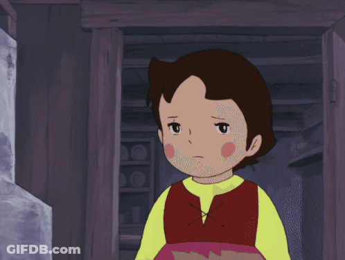 Cartoon Character In Red Vest Crying GIF