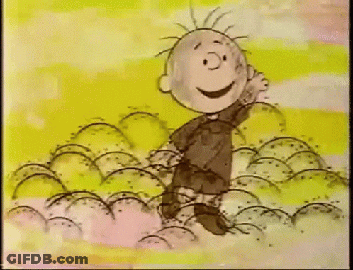 Cartoon Character In Sheep Field GIF