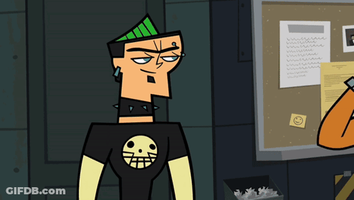 Cartoon Character In Skull Shirt GIF